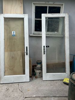 Glass French doors