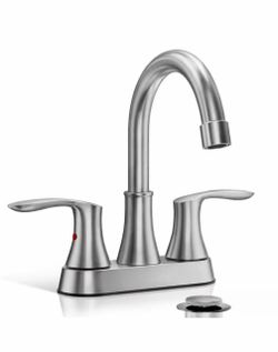 Brushed Nickel Two-Handle Bathroom Faucet