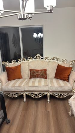 Baroque Style Ornate 3-Seat Sofa