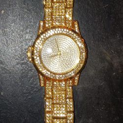 Iced Out Unisex Real Gold Or Real Silver Watches!! "BlingBling"