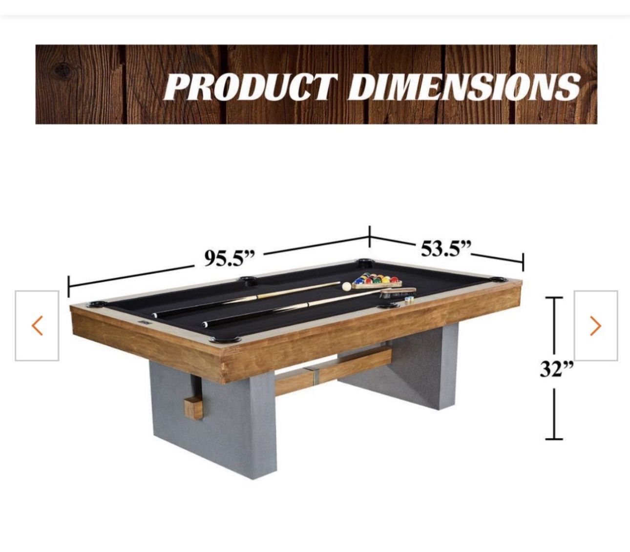 Barrington Urban Collection 8 ft. Billiard Table