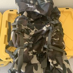 Camouflage Large Camping Backpack 16", 3200 Cu in Hiking Pack