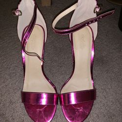 Pink strap heels