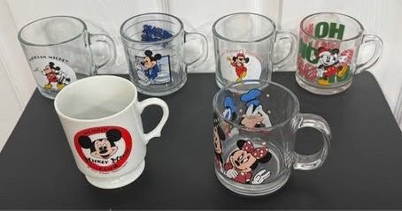 Vintage Disney Mickey Mouse Glasses Cups Mugs Drinkware $5 each