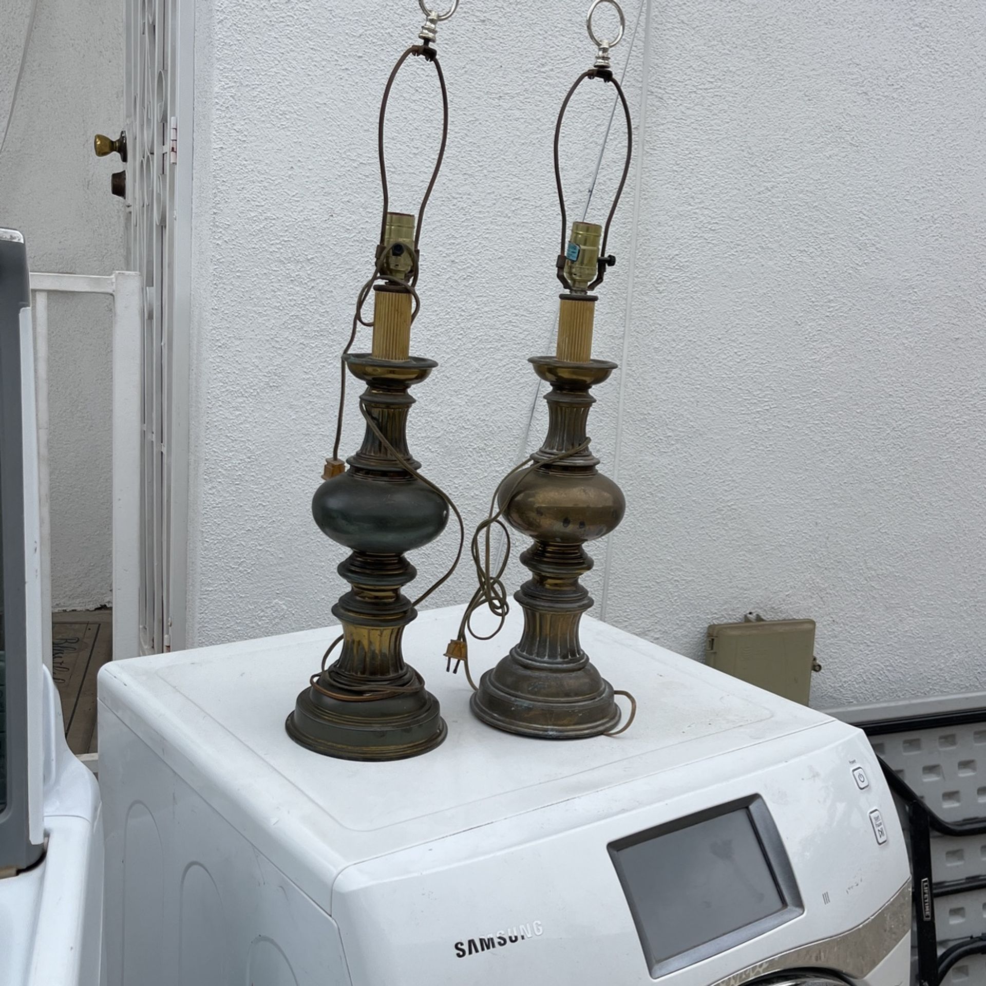 Antique Brass Lamp Plugs