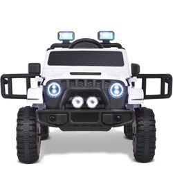 12V Kids Ride on Truck Battery Powered Motorized Car Electric Vehicle for Kids, with Remote Control, 4-Wheel Suspension, LED Lights, Music & 