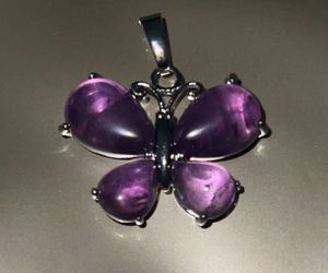 Amethyst Natural healing crystal charm