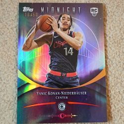 2025-26 Yanic Konan-Niederhauser Topps Midnight Orange Morning Rookie 16/50