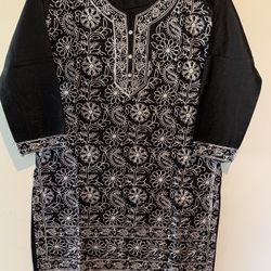 Embroided Cotton Shirt & Pants Medium Size 