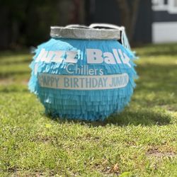 Blue Buzzballz piñata