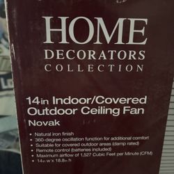 Indoor Outdoor Covered Oscillating Ceiling Fan With Remote New