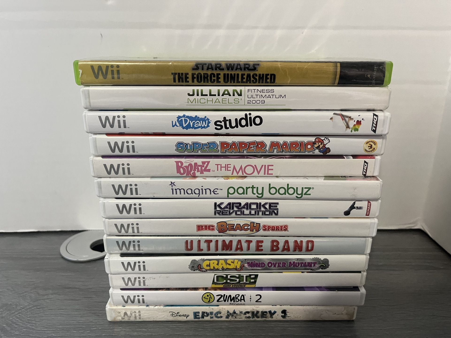 Nintendo Wii Game Lot (13 Games) – Super Paper Mario, Star Wars, Crash + More