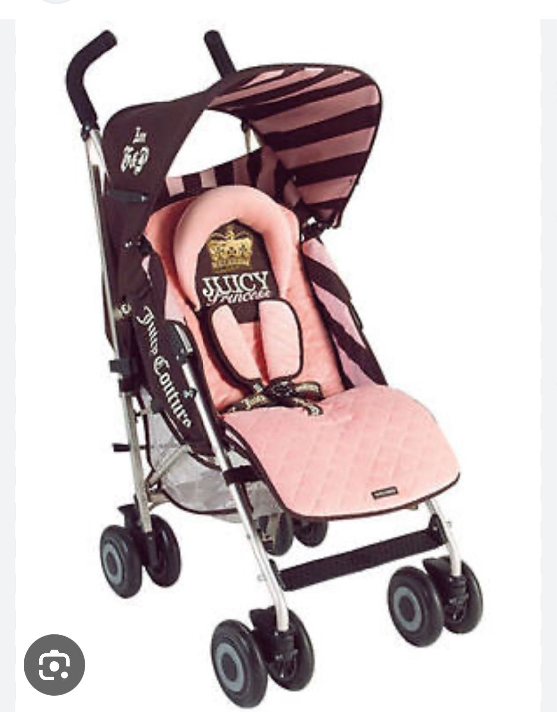 Maclaren juicy couture Stroller With Fur Coverlet Included