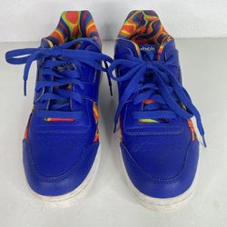 Reebok classic blue leather England UK sneakers, pride men 7 1/2