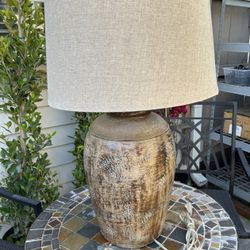 Large Rustic Textured Table Lamps