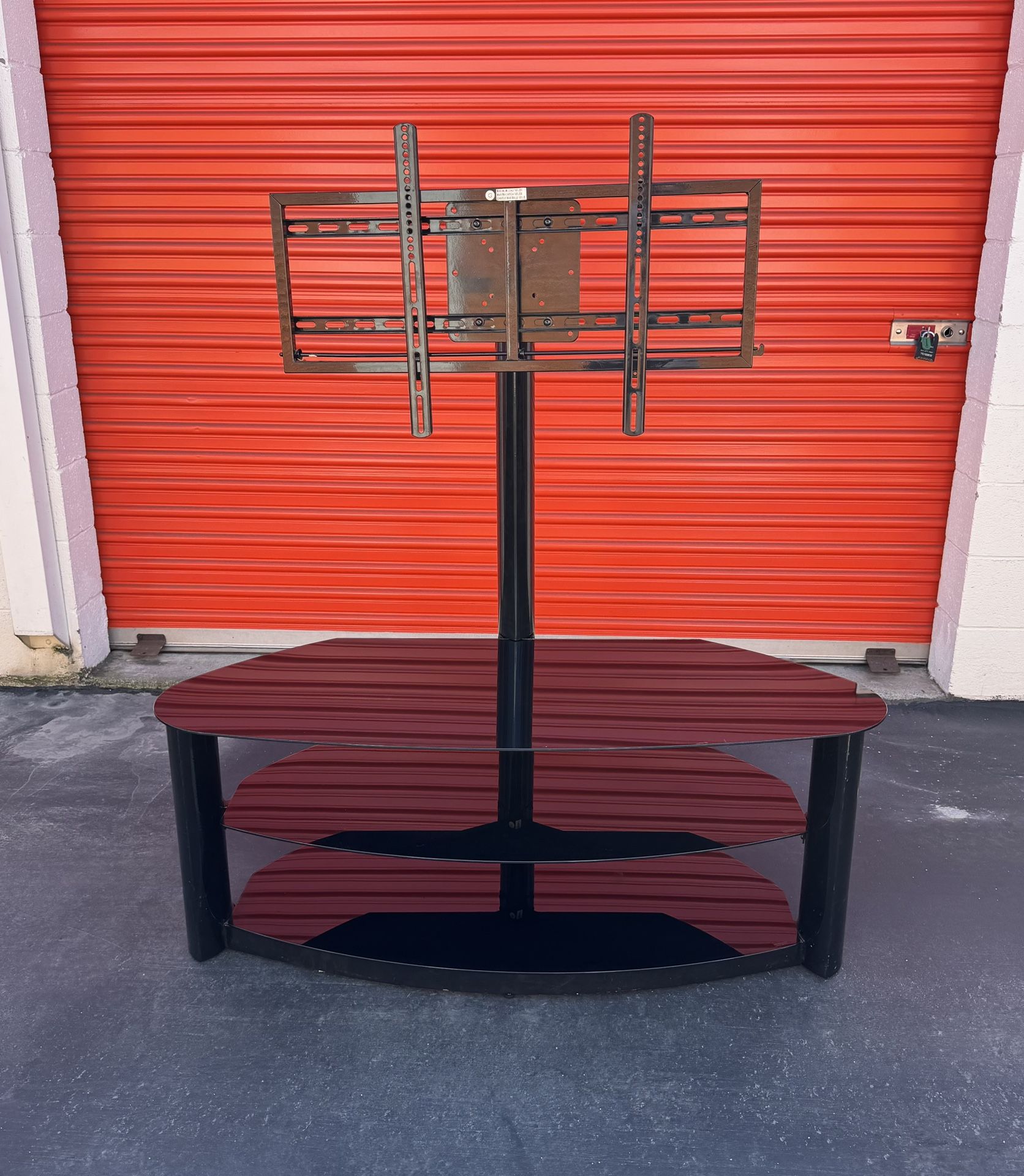 Black Glass TV Stand
