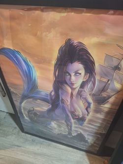 Framed fantasy art with Mermaid