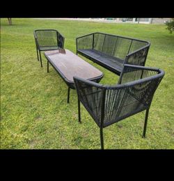 Black patio set
