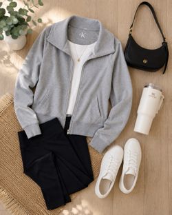 Calvin Klein Gray Zip Hoodie Women’s Large