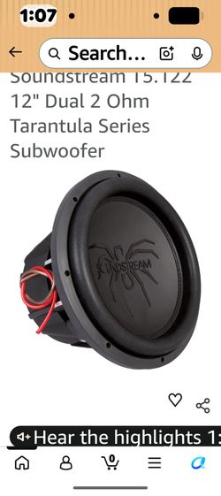 2 12" soundstream tarantula series subs