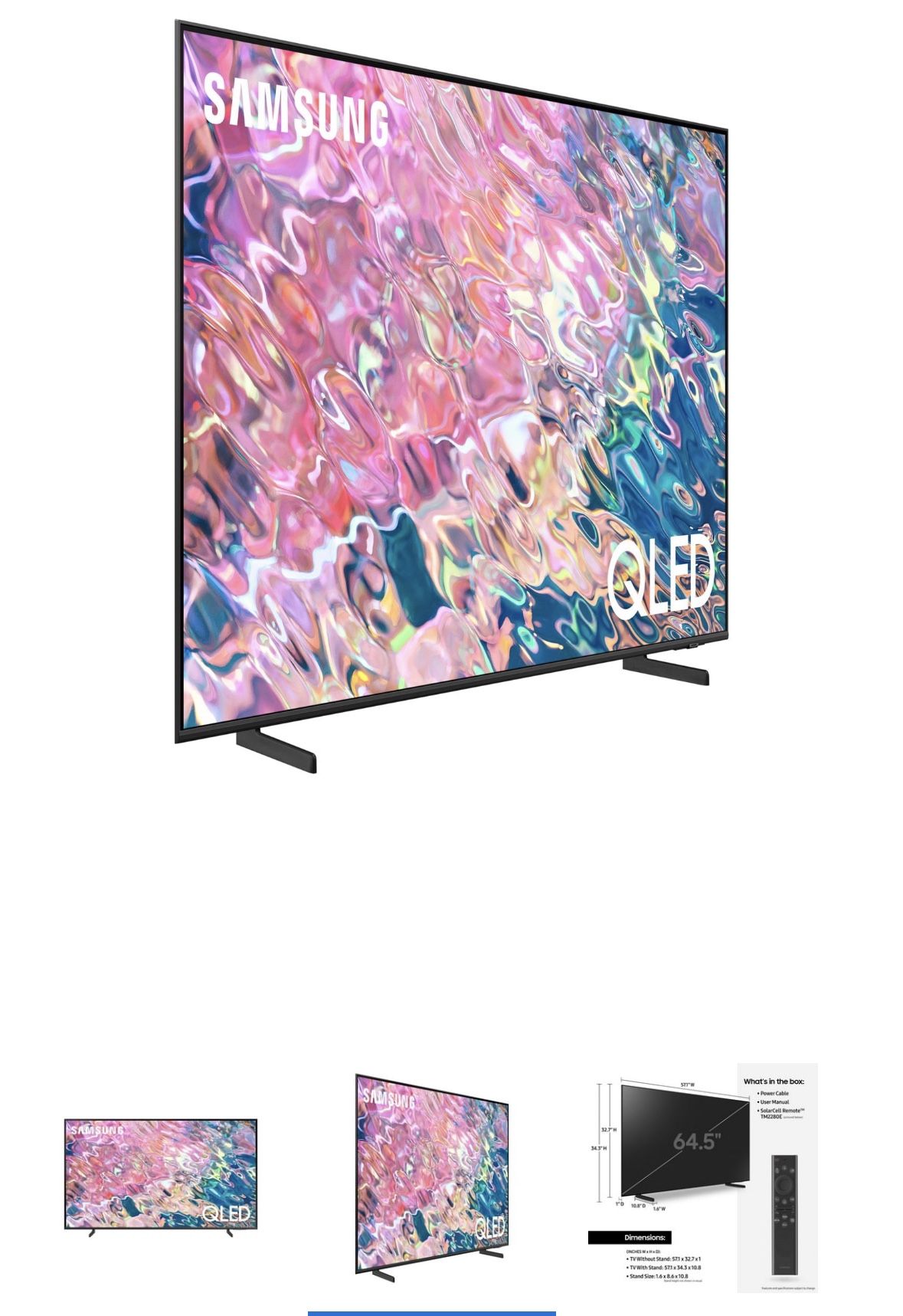 SAMSUNG 65” QLED $499