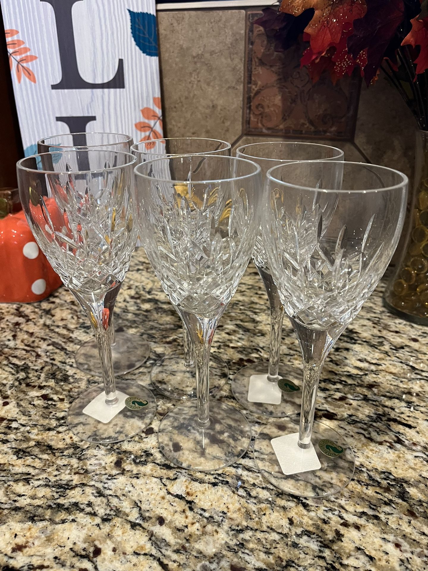 6 Waterford Crystal Glasses