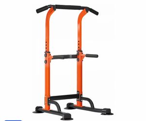 Power Tower Dip Station Pull Up Bar for Home Gym Adjustable Height Strength Training Workout Equipment,Pull Up Bar Station
