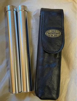 Thompson Co 1915 Travel Cigar Case Belt Clip w/ (2) Aluminum Tubes