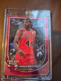 Super RARE RARE CARD Patrick Williams Bowman Chrome Red Refractor 4 /5
