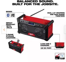 M18 18V Lithium-lon Cordless Jobsite Radio