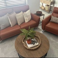 Leather Sofa Set- Price Is Negotiable 