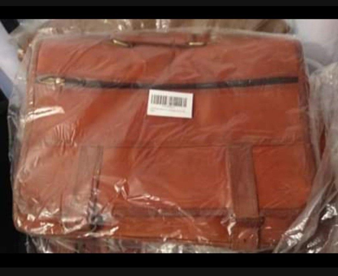 New!! Leather messenger bag... $90