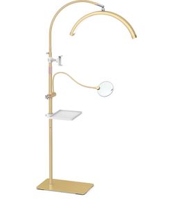 2500LM Half Moon Light with Tool Tray, 2X Magnifier, Phone Holder for Nail Art, Tattoo, Eyelash Extension, SPA Lighting