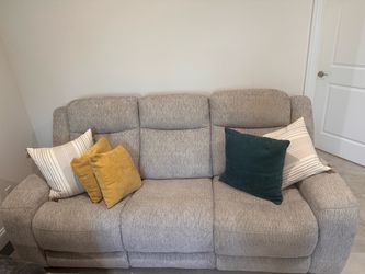 Grey 3-Seater Recliner Couch