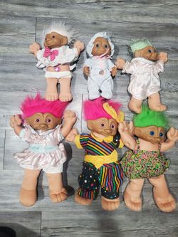 Vintage Gem Belly Troll Dolls