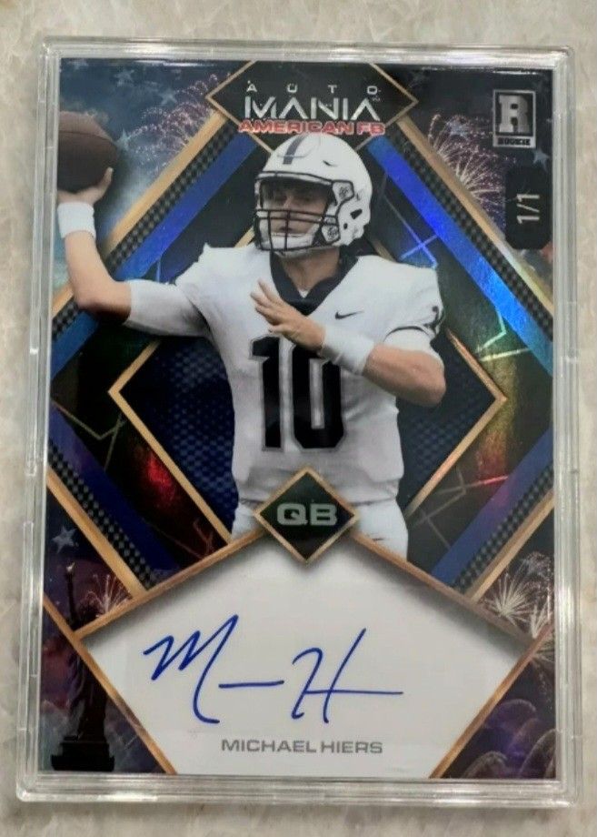 Super Nice and Rare Michael Hiers 1/1 Autograph Rookie Card.. Mint