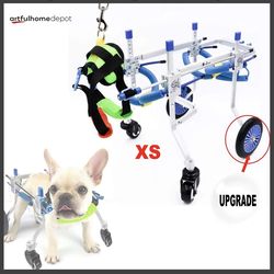 XS Multi Use Pet Wheelchair: front or rear leg, full support or reverse install to get more height