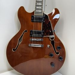 Gorgeous D'Angelico Guitars Premier DC Semi Hollowbody Electric Guitar - Walnut (Mint Condition)