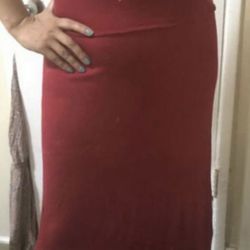 Red Maxi Skirt /falda M