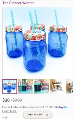 Pinoeer Woman Glass Jars  ($30)