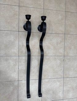 Metal Scroll Wall Sconce Candle Holders Set of 2 (49 1/2” high)