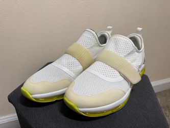 ALDO White Slip-On Sneakers with Neon Yellow Air/Gel Sole (Size US 10 / EUR 41)