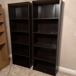 Brown Shelves - Bookcases - Dark Brown Oak 