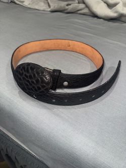 Black Bull Shoulder Leather Belt