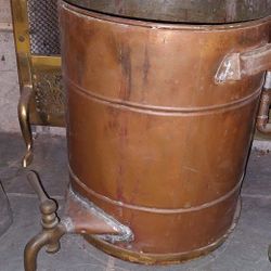 Copper "Rain Barrel" Style Planter