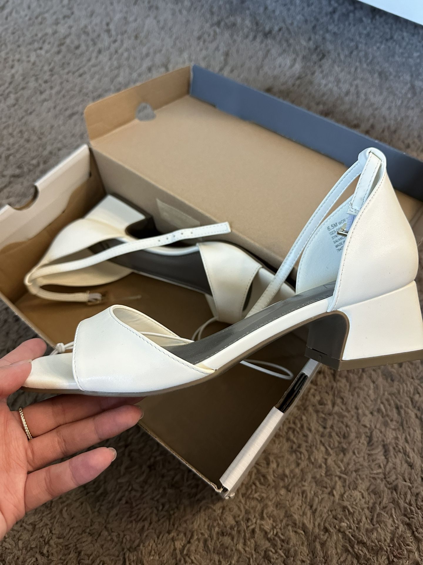 White Worthington Heels