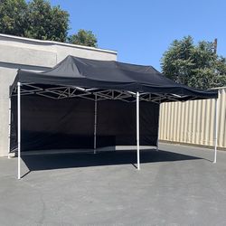 $220 (Brand New) Heavy-duty canopy 10x20 ft with (2 sidewalls), ez popup outdoor gazebo, carry bag (red or blue) 