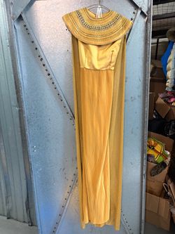 Gold Embellished Egyptian Godess Nefertiti costume