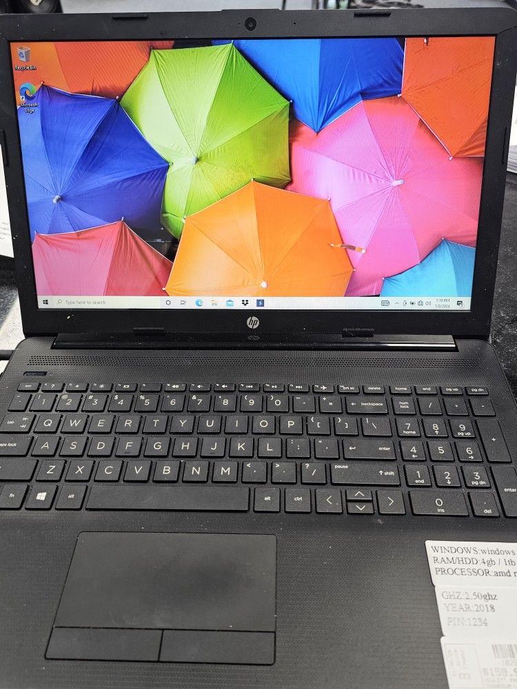2018 HP Laptop. ASK FOR RYAN. #10(contact info removed)