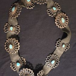 Vintage Sandcast Navajo Concho Belt